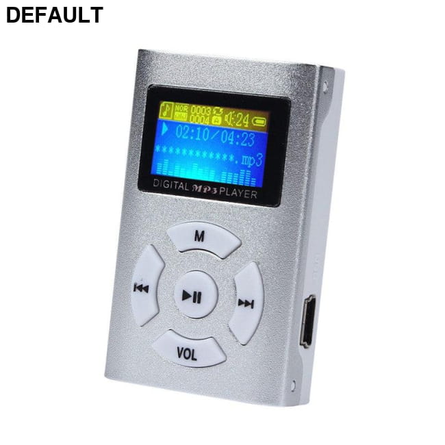 USB Mini MP3 Player LCD Screen Support 32GB Micro SD TF Card Silver MP3/MP4/MP5 Players Electronics