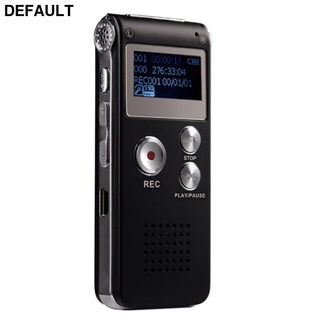 USB Voice Recorder Professional Dictaphone WAV MP3 Player 8GB / Black Digital Recorders