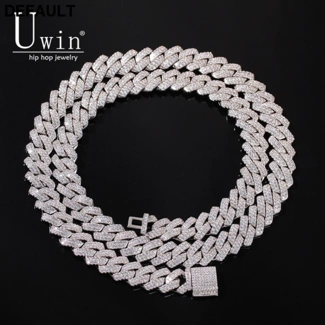 Uwin Prong 13mm Cuban Chain Micro Pave Cubic Zircon Mixed Luxury Bling Full Iced Out Charms Hiphop Jewelry Men