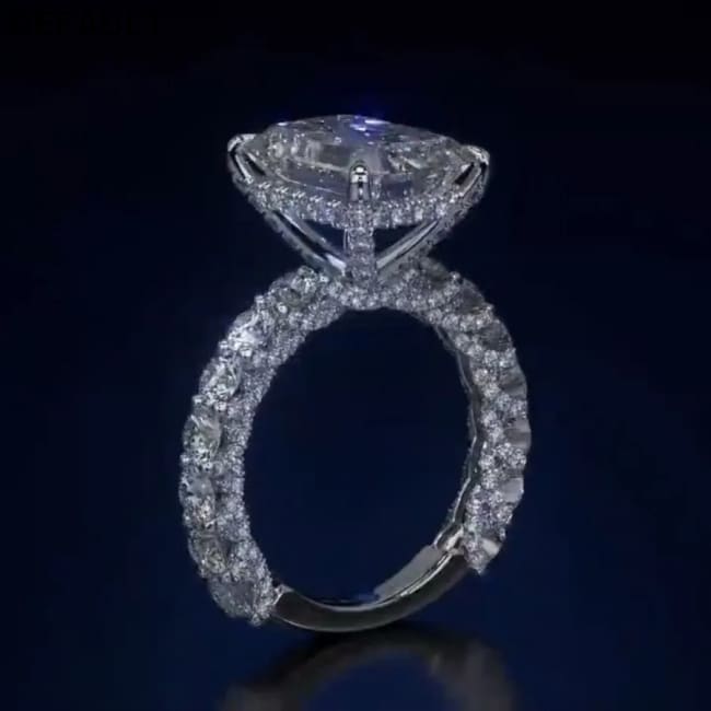 Valuable Lab Diamond Ring 925 Sterling Silver Party Wedding Band Rings for Women Men Engagement Promise Jewelry 10 Best