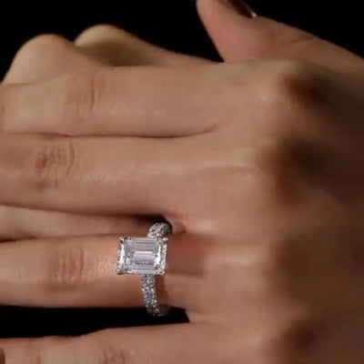 Valuable Lab Diamond Ring 925 Sterling Silver Party Wedding Band Rings for Women Men Engagement Promise Jewelry Best