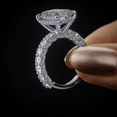 Valuable Lab Diamond Ring 925 Sterling Silver Party Wedding Band Rings for Women Men Engagement Promise Jewelry Best