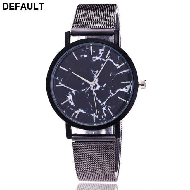 Vansvar fashion brand silver and gold mesh band creative Black Women Watches