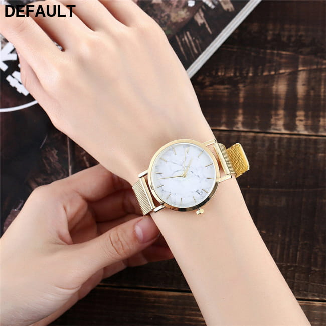 Vansvar fashion brand silver and gold mesh band creative Women Watches