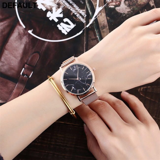 Vansvar fashion brand silver and gold mesh band creative Women Watches