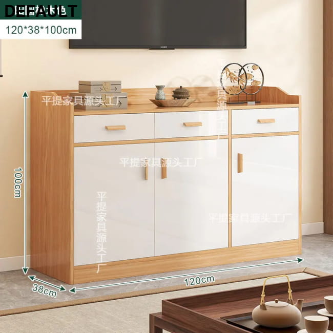 Vertical Storage Tv Stand Modern Handles Shelf White 120x38x100cm Home Stands Entertainment Centers &