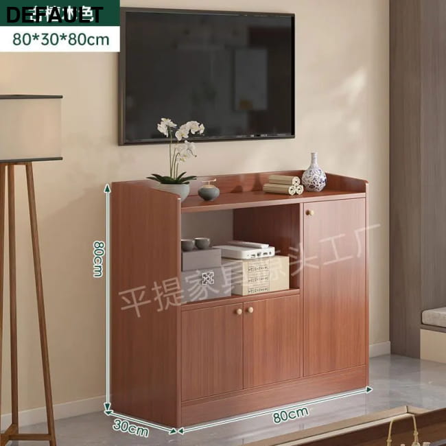 Vertical Storage Tv Stand Modern Handles Shelf White 80x30x80cm Home Stands Entertainment Centers &
