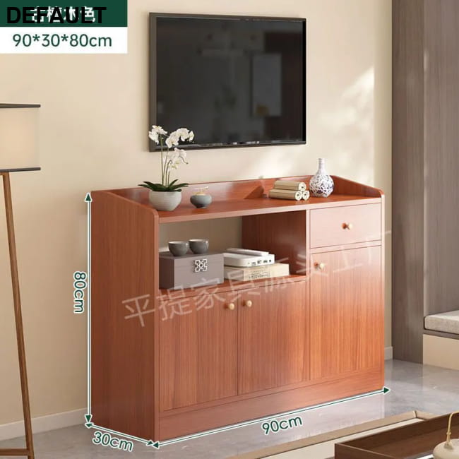 Vertical Storage Tv Stand Modern Handles Shelf White 90x30x80cm 1 Home Stands Entertainment Centers &