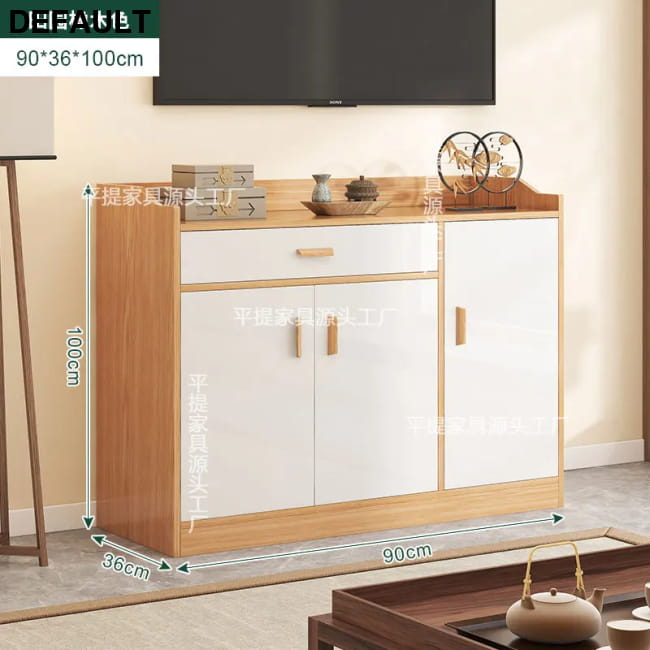 Vertical Storage Tv Stand Modern Handles Shelf White 90x36x100cm Home Stands Entertainment Centers &