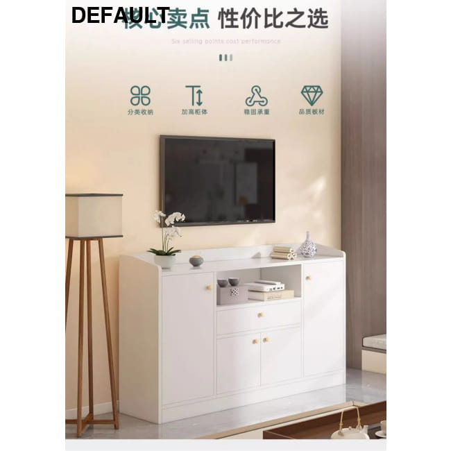 Vertical Storage Tv Stand Modern Handles Shelf White Home Stands Entertainment Centers &