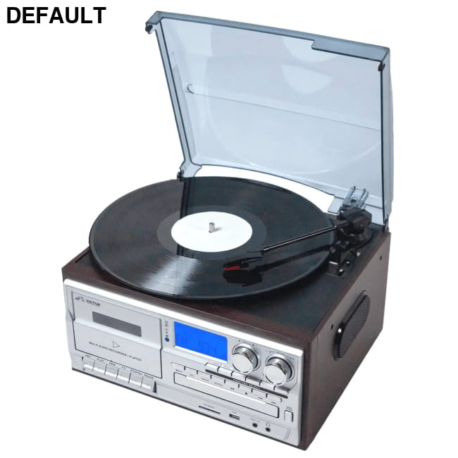 Victor Cosmopolitan 8-in-1 Turntable Music Center Espresso Home Theater Systems Stereo