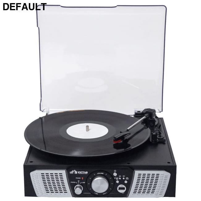 Victor Lakeshore 5-in-1 Hybrid Bluetooth Turntable System Black / US Home Theater Systems Turntables & Record Players