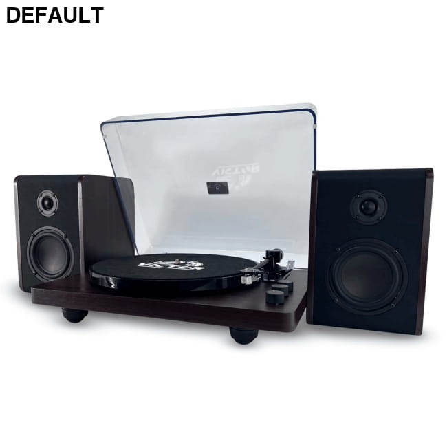 Victor Lincoln Record Player with Stereo Speakers Black / US Home Theater Systems Turntables & Players