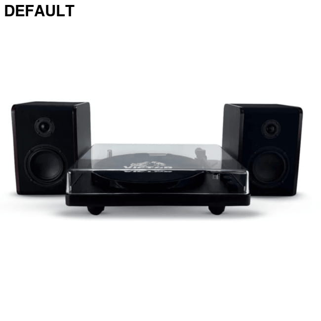 Victor Lincoln Record Player with Stereo Speakers Black / US Home Theater Systems Turntables & Players