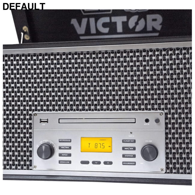 Victor Monument 8-in-1 Wood Music Center with 3-Speed Graphite / US Home Theater Systems Stereo