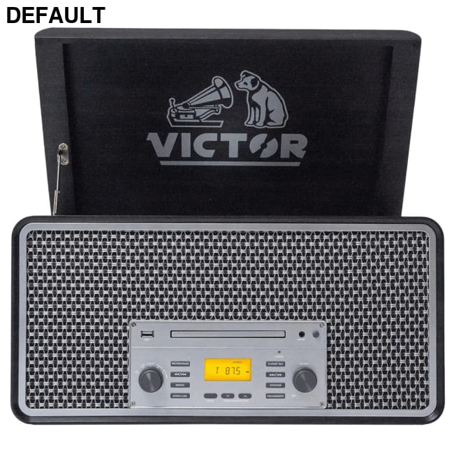 Victor Monument 8-in-1 Wood Music Center with 3-Speed Graphite / US Home Theater Systems Stereo