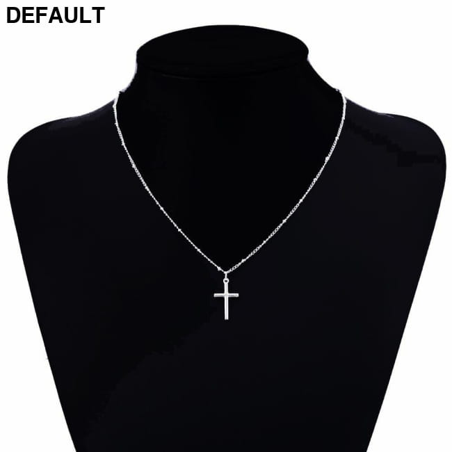 Vienkim Summer Gold Chain Cross Necklace Small Sterling Silver Necklaces