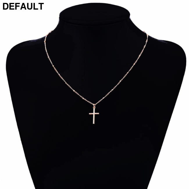 Vienkim Summer Gold Chain Cross Necklace Small Sterling Silver Necklaces
