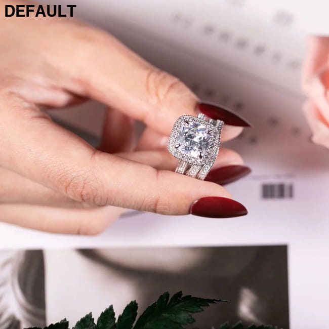 vintage 925 Sterling silver wedding rings for Women Luxury