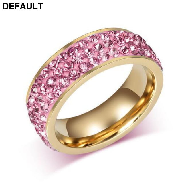 Vintage Wedding Rings for Women 3 Row Crystal Cubic Zirconia red-size 7 Best Selling Products
