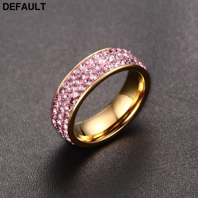 Vintage Wedding Rings for Women 3 Row Crystal Cubic Zirconia Sterling Silver