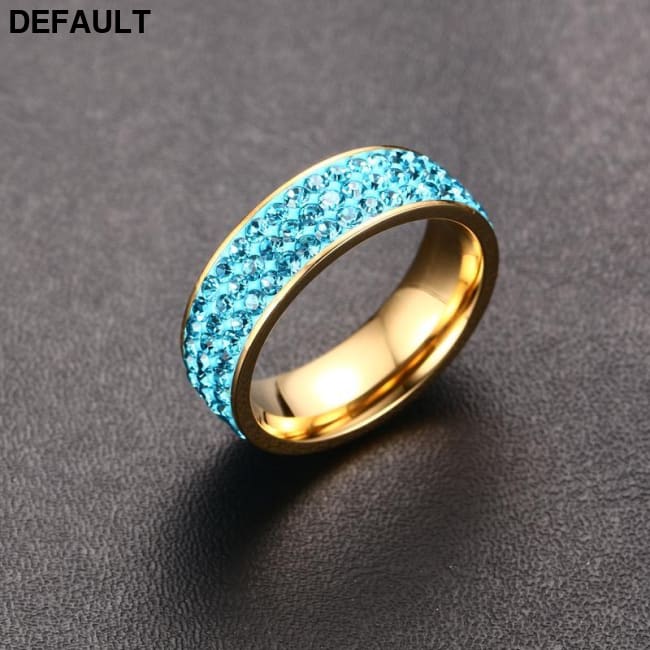 Vintage Wedding Rings for Women 3 Row Crystal Cubic Zirconia Sterling Silver