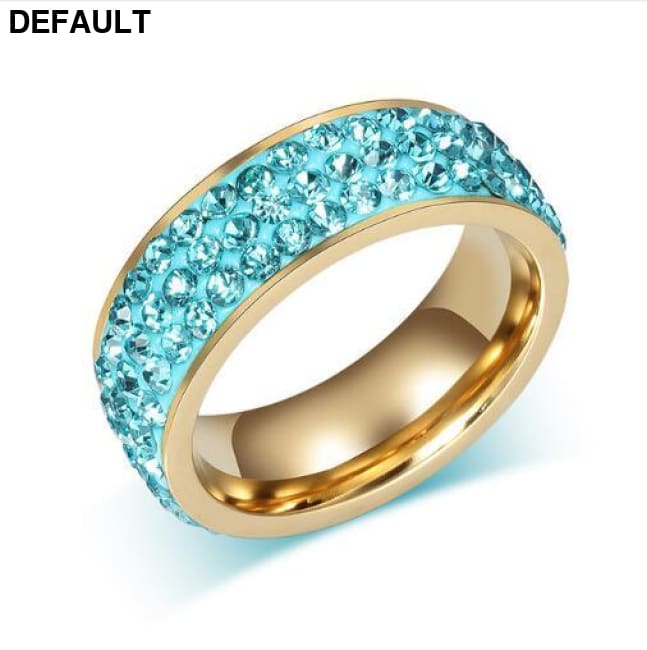 Vintage Wedding Rings for Women 3 Row Crystal Cubic Zirconia Sterling Silver