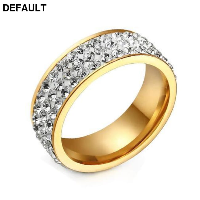 Vintage Wedding Rings for Women 3 Row Crystal Cubic Zirconia white-size 5 Best Selling Products