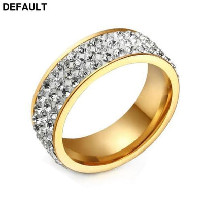 Vintage Wedding Rings for Women 3 Row Crystal Cubic Zirconia white-size 5 Sterling Silver