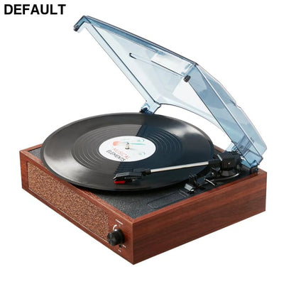 Vinyl Record Player 3-Speed Belt Driven Turntable with Built-in 10W Stereo Speakers Magnetic Cartridge Support 33/45/7