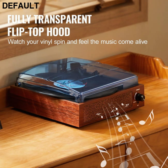 Vinyl Record Player 3-Speed Belt Driven Turntable Home Theater Systems Turntables & Players