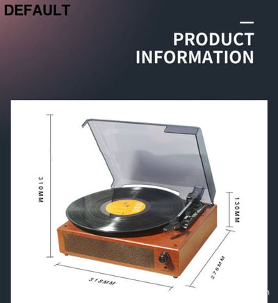 Vinyl Record Player Classic Retro Gramophone Home Audio Receiver Electronics