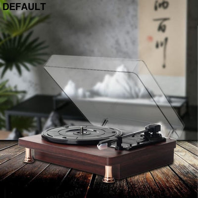 Vinyl Record Player Retro Mahogany Texture Phonograph Home Audio Receiver Electronics
