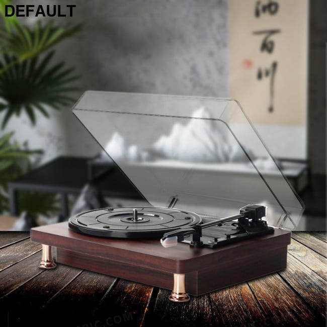 Vinyl Record Player Retro Mahogany Texture Phonograph Home Theater Systems Electronics