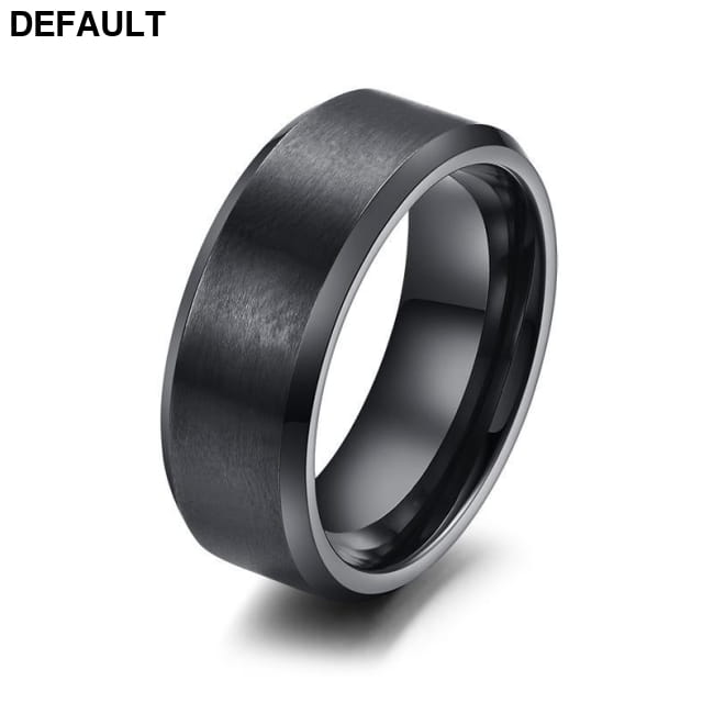 Vnox 316l stainless steel men women ring black-size 6 Rings