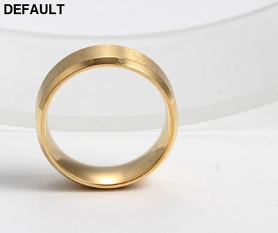 Vnox 316l stainless steel men women ring gold-size 5 Men Rings