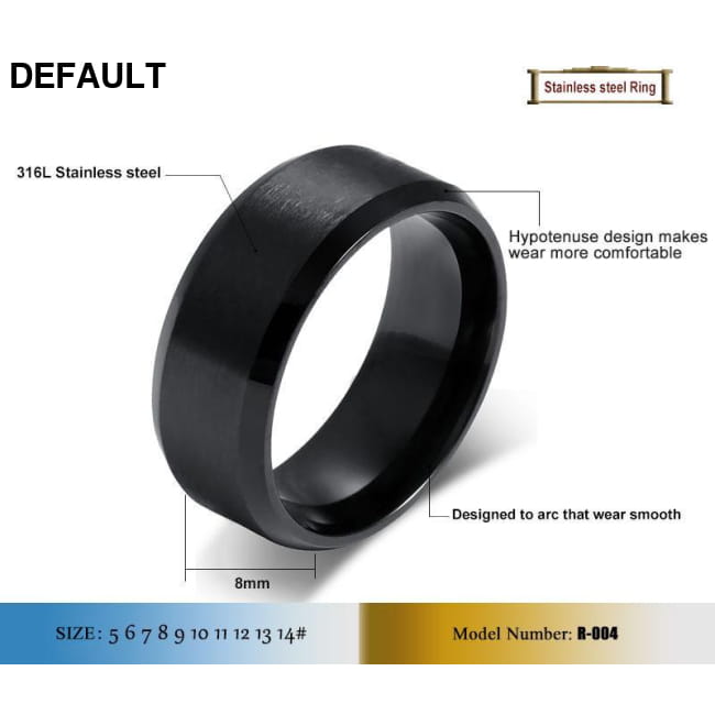 Vnox 316l stainless steel men women ring Rings
