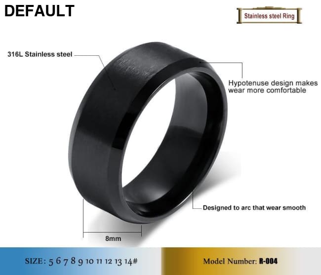 Vnox 316l stainless steel men women ring Men Rings