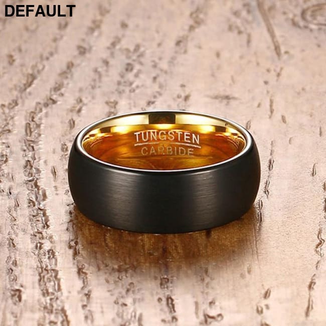 VNOX 8mm Black Matt Surface Tungsten Rings for Men