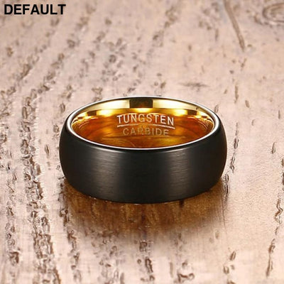 VNOX 8mm Black Matt Surface Tungsten Rings for Men