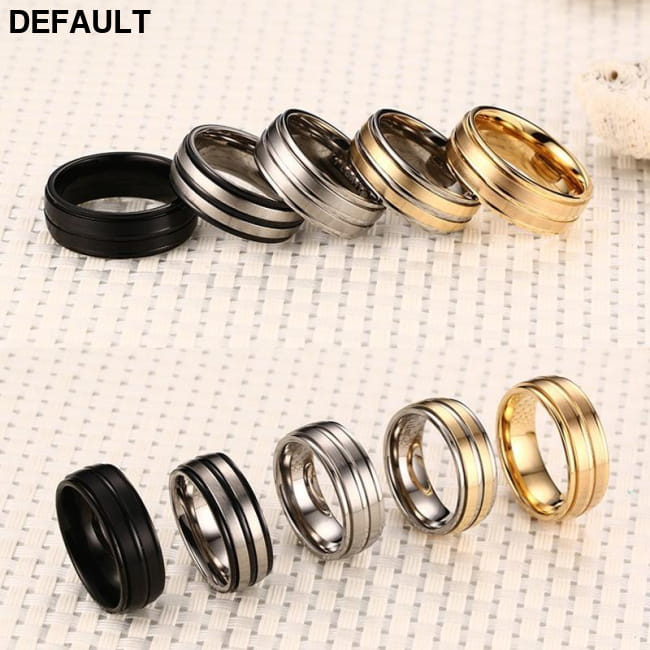 Vnox 8mm Men Ring Titanium Carbide Men’s Jewelry Rings Bracelets