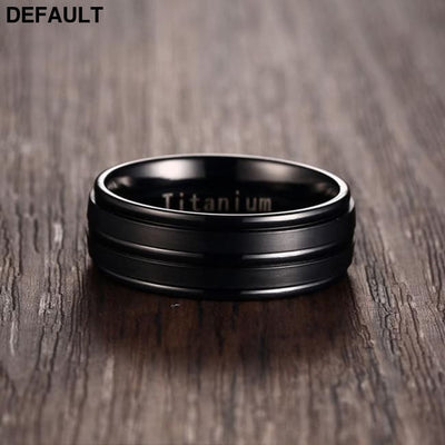 Vnox 8mm Men Ring Titanium Carbide Men’s Jewelry Rings Bracelets