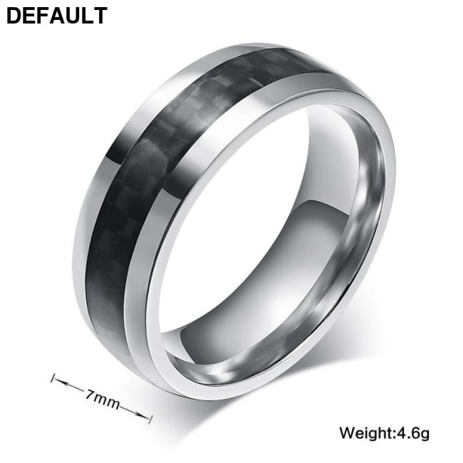 Vnox men ring carbon fiber jewelry Rings