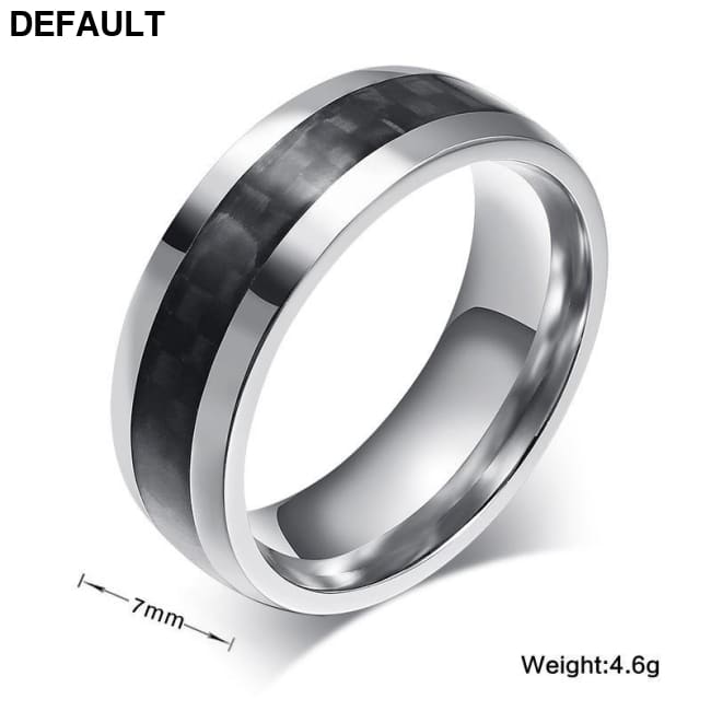 Vnox men ring carbon fiber jewelry Men Rings