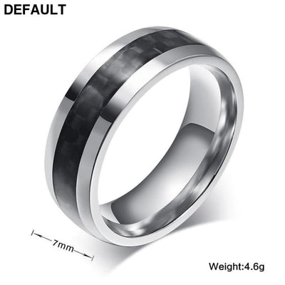 Vnox men ring carbon fiber jewelry Men Rings