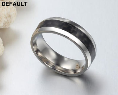 Vnox men ring carbon fiber jewelry Men Rings