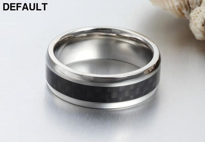 Vnox men ring carbon fiber jewelry Men Rings