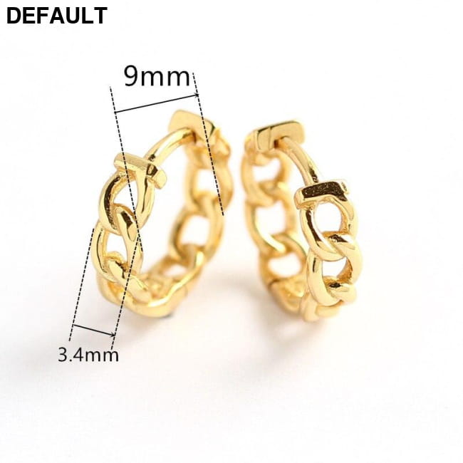 WANTME Real 100% 925 Sterling Silver Punk Hip-Hop Cuba Earrings Bracelets