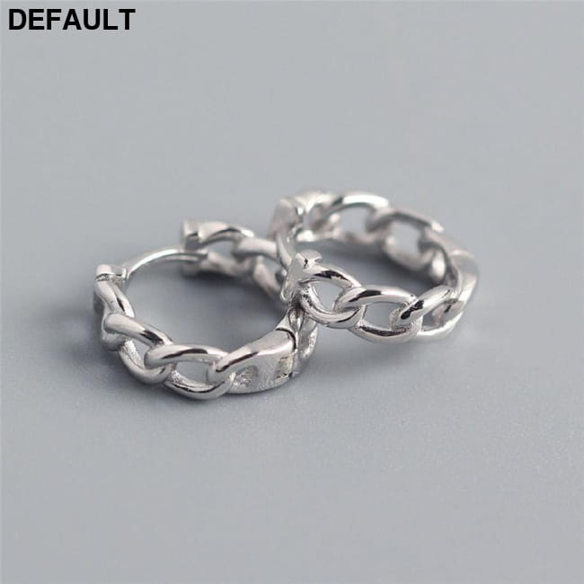 WANTME Real 100% 925 Sterling Silver Punk Hip-Hop Cuba MEJ109-Silver Earrings Bracelets