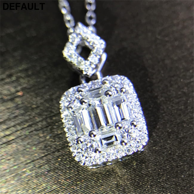 Water Drop Diamond Pendant Real 925 Sterling Silver Charm Style 6 Necklaces